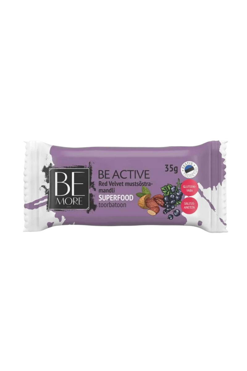 Be Active Red Velvet blackcurrant-almond raw bar - 16pcs