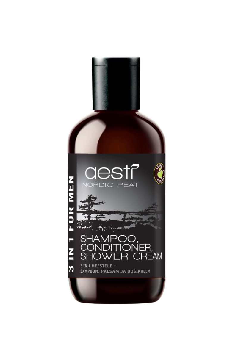 3in1 for men: shampoo, conditioner and shower cream