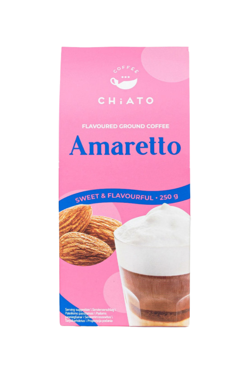 Amaretto-flavoured ground coffee CHiATO Amaretto, 250 g