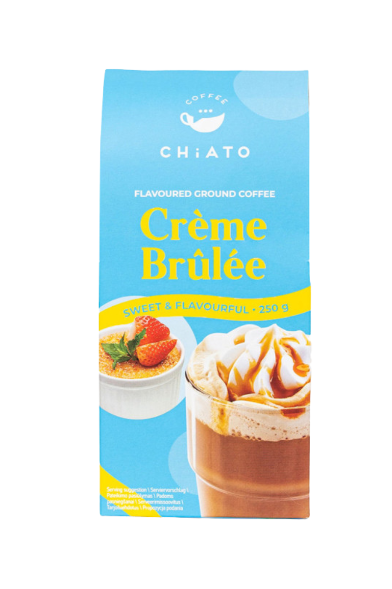 Crème brûlée-flavoured ground coffee CHiATO Crème Brûlée, 250 g