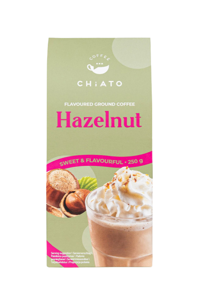 Hazelnut-flavoured ground coffee CHiATO Hazelnut, 250 g