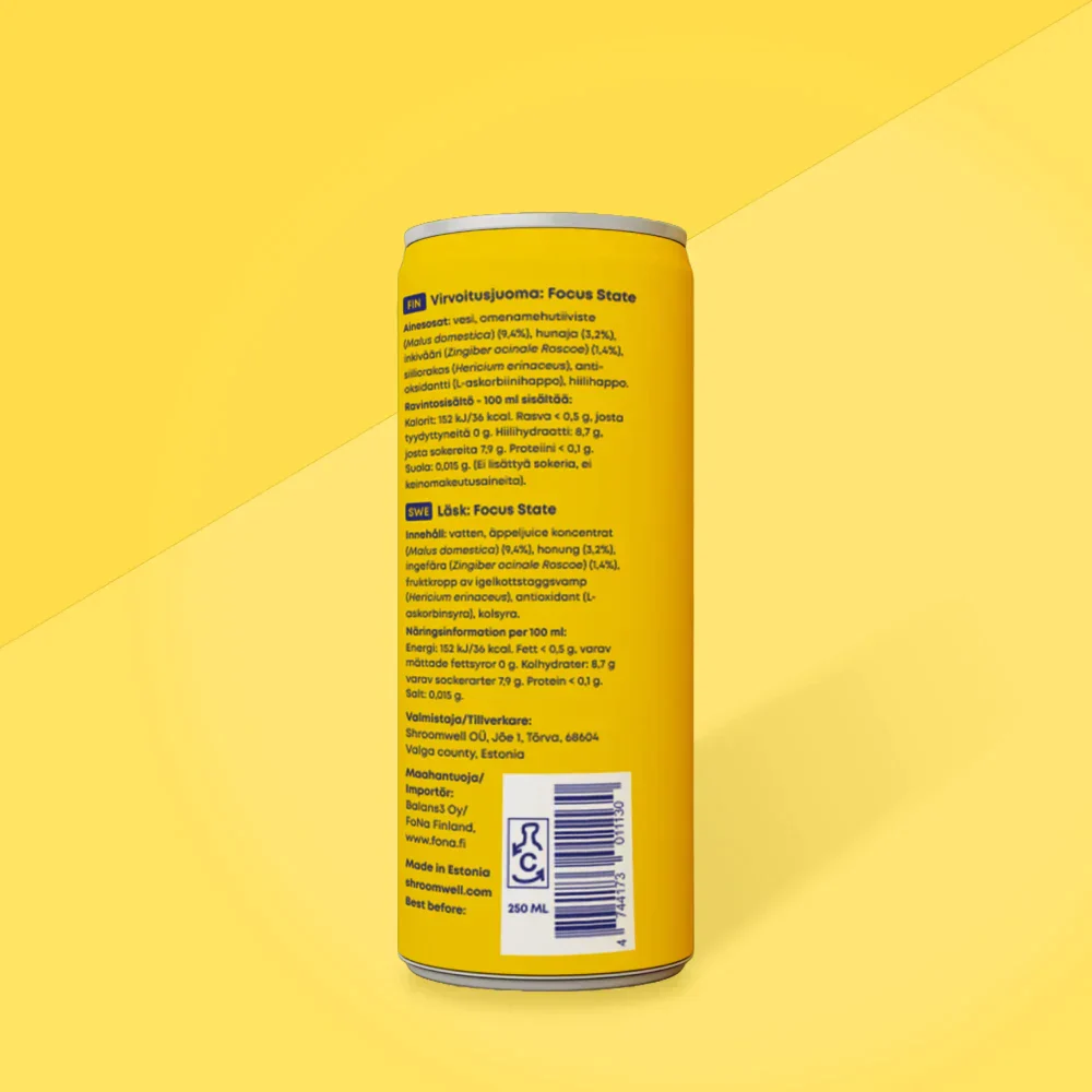 Shroomwell Focus State Soft Drink (24 cans) - Image 4