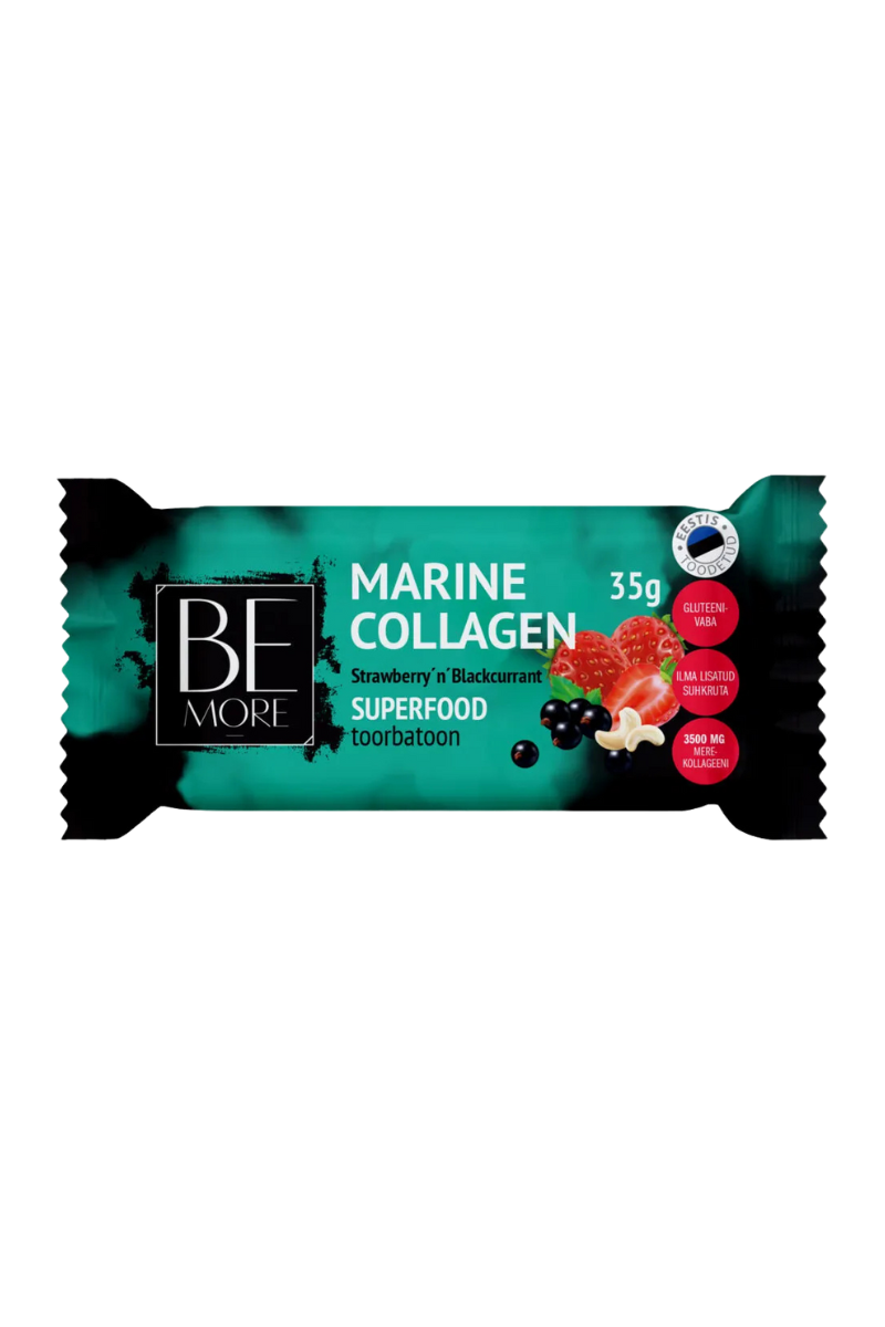 MARINE COLLAGEN Strawberry´n´Blackcurrant raw bar – 16pc