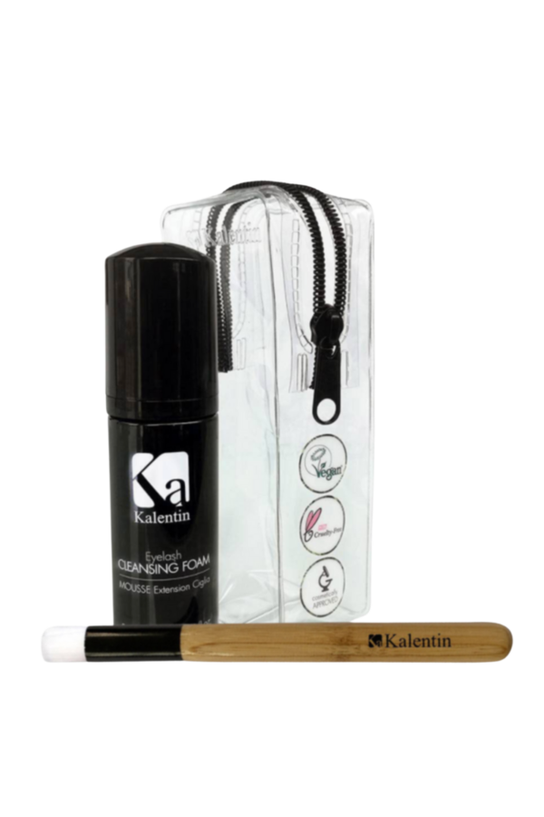 Kalentin Vegan Cleansing Kit - cleansing brush + foam 50ml
