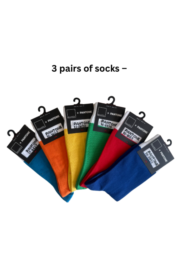 MuseARTa PANTONE Socks, 3 Pairs, Size 36–40