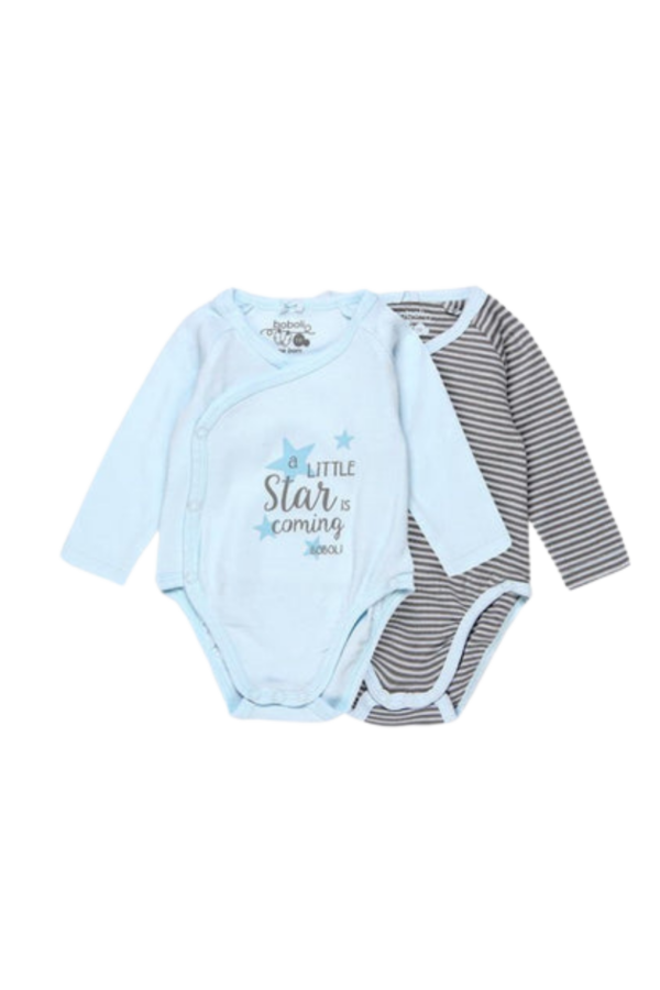 Boboli 2x Baby bodysuit with snaps, gift box