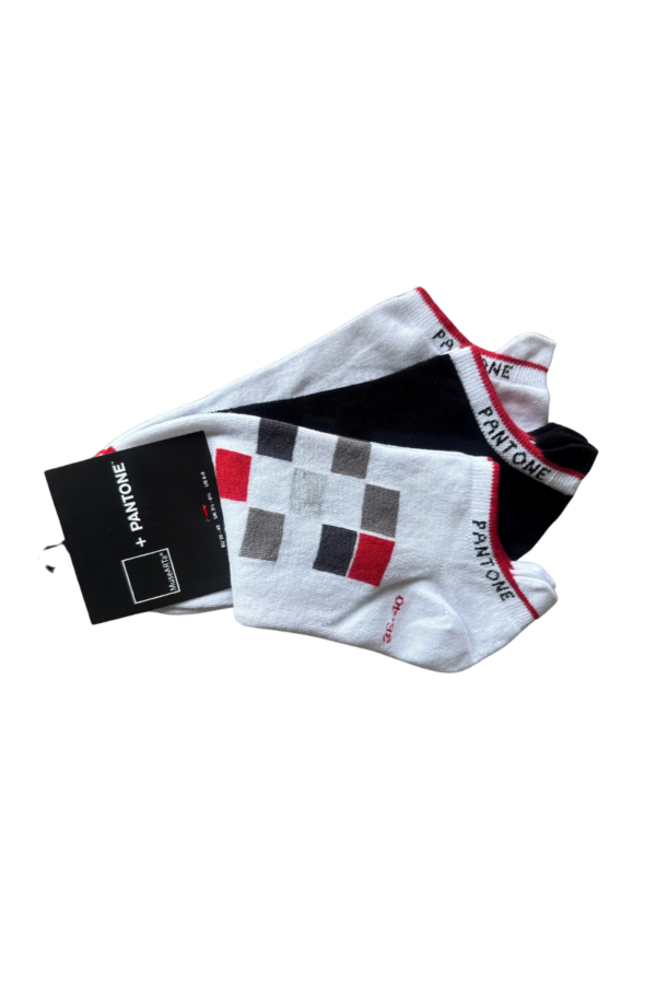 MuseARTa PANTONE Low-Rise Socks, 3 Pairs, Size 36-40