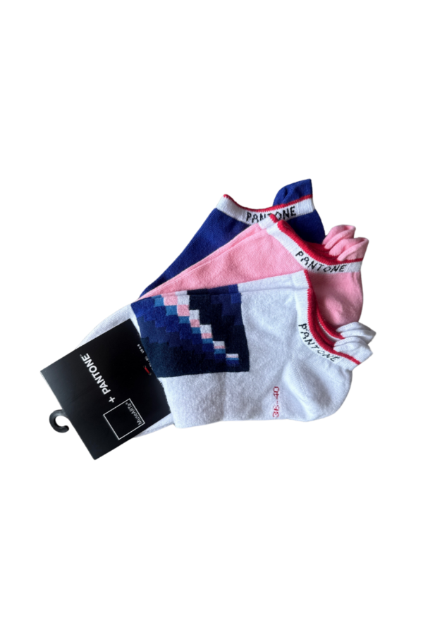 MuseARTa PANTONE Low-Rise Socks, 3 Pairs, Size 46-49
