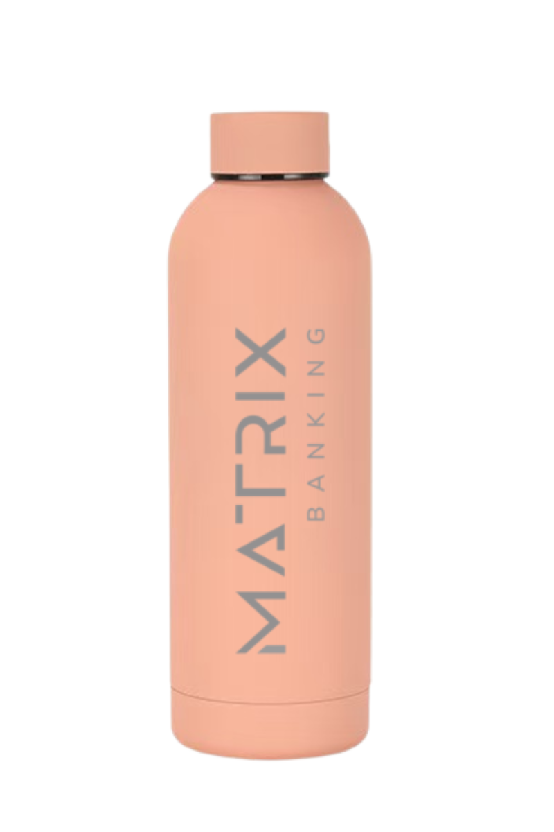 Matrix Stainless Steel Vacuum Water Bottle – 750 ml, peach