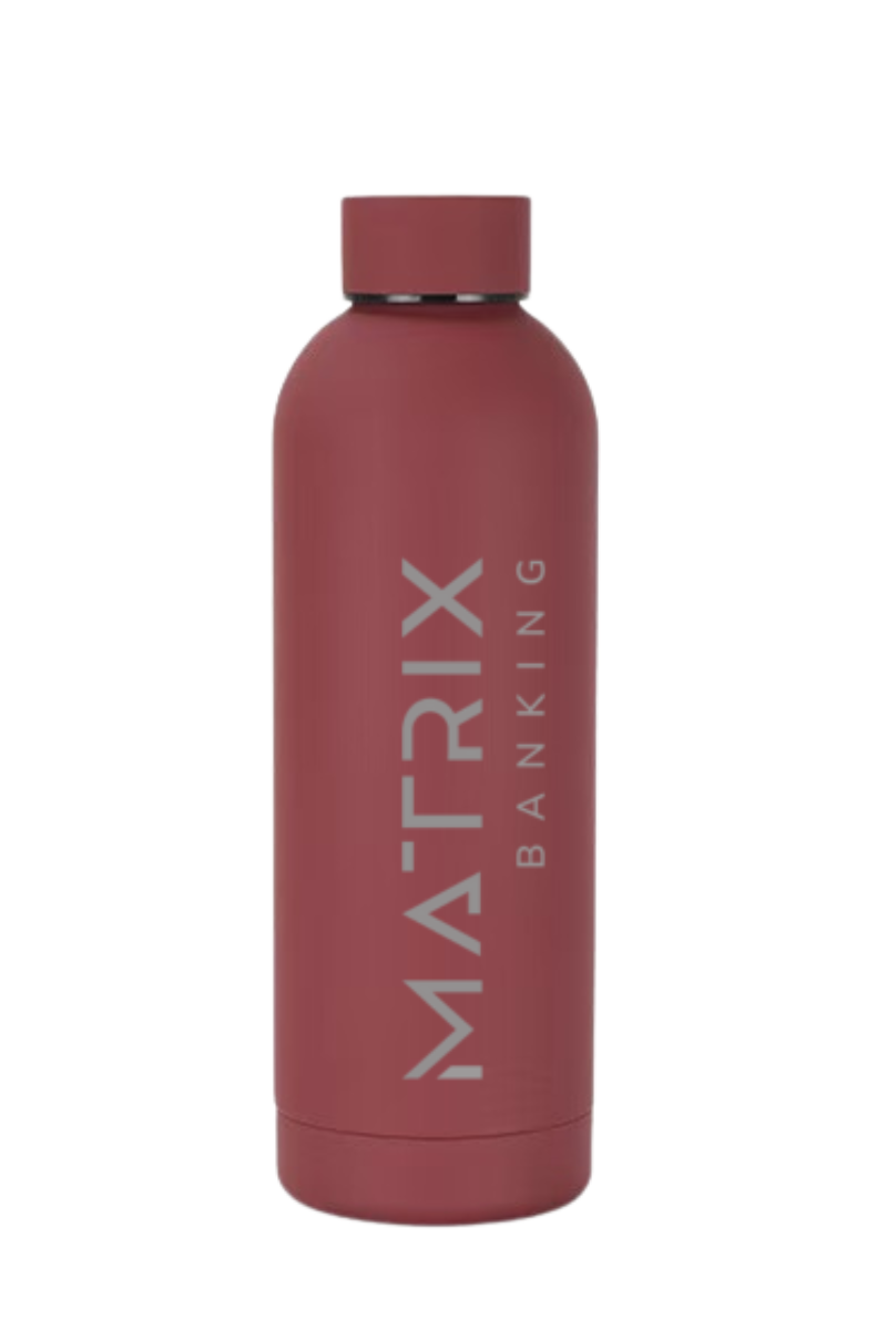 Matrix Stainless Steel Vacuum Water Bottle – 750 ml, red