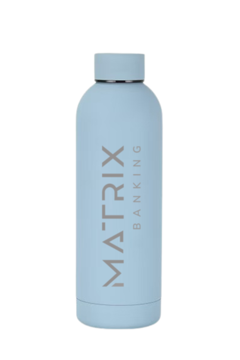 Matrix Stainless Steel Vacuum Water Bottle – 750 ml, light blue
