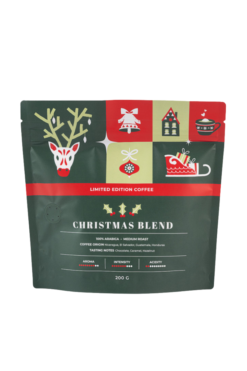 Limited-edition festive coffee beans Christmas Blend Reindeer Spirit, 200 g